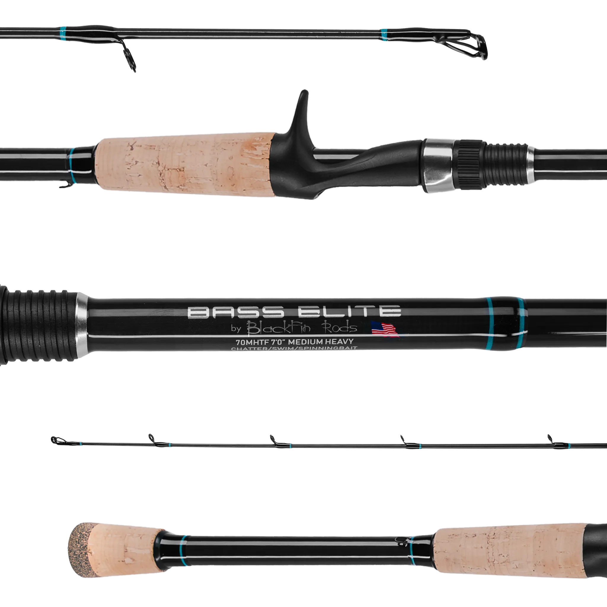 Bass Elite Baitcaster Freshwater Rod