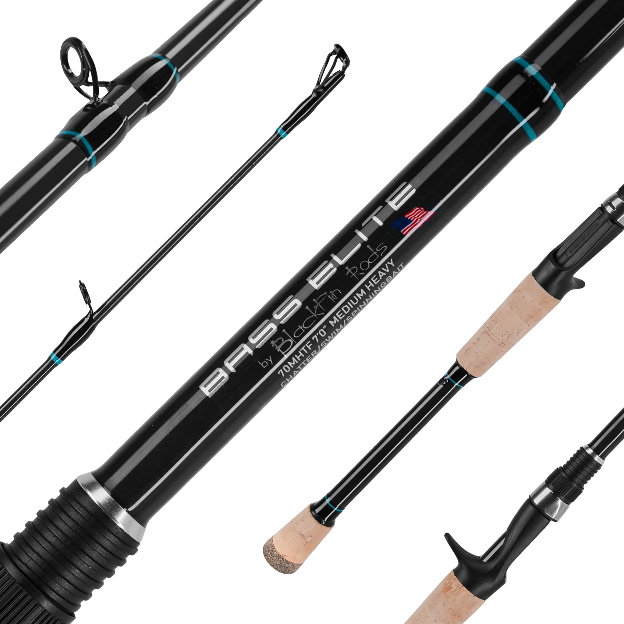 Bass Elite Baitcaster Freshwater Rod