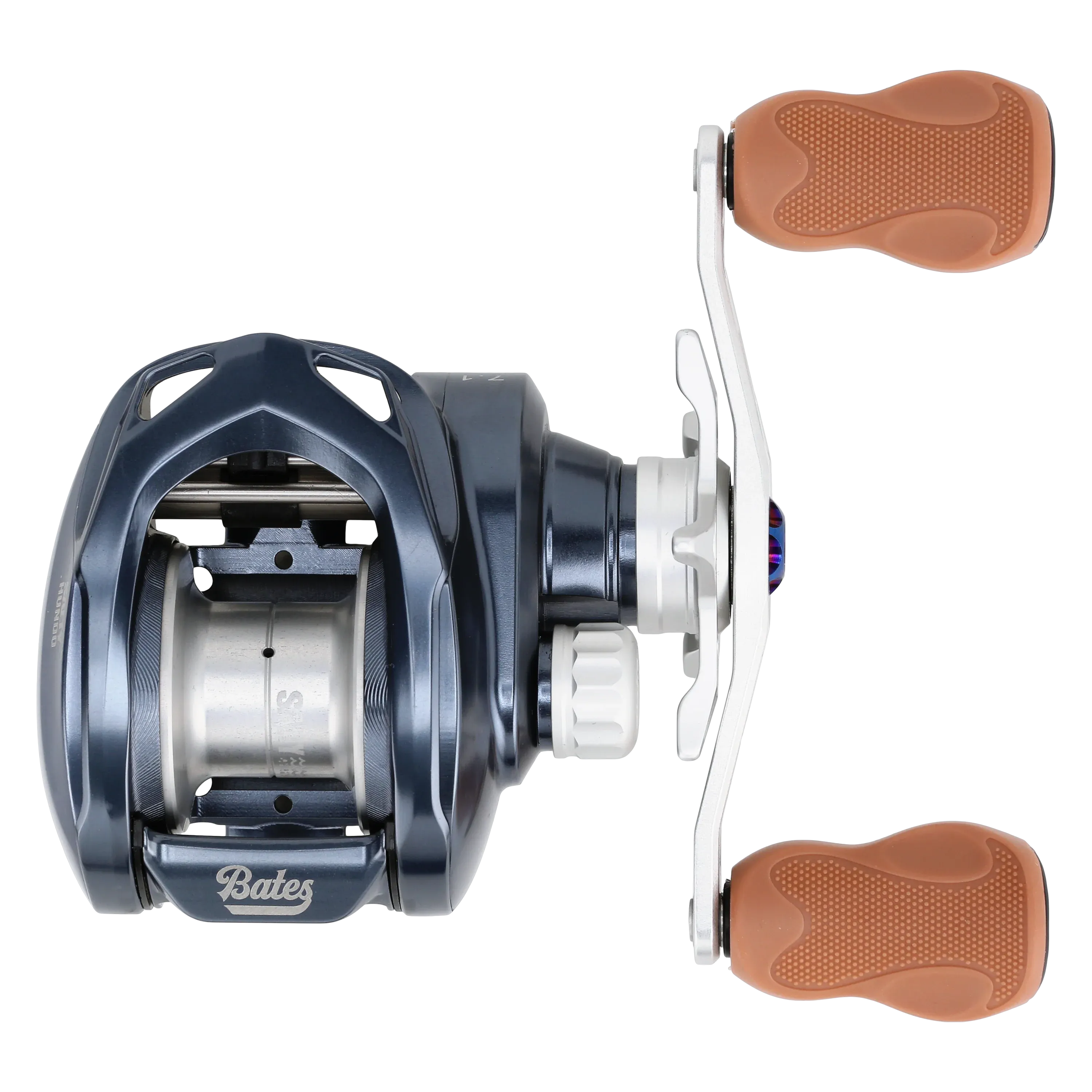 Bates Fishing Salty Hundo 100 Baitcasting Reel - Nautical Blue - Left Hand