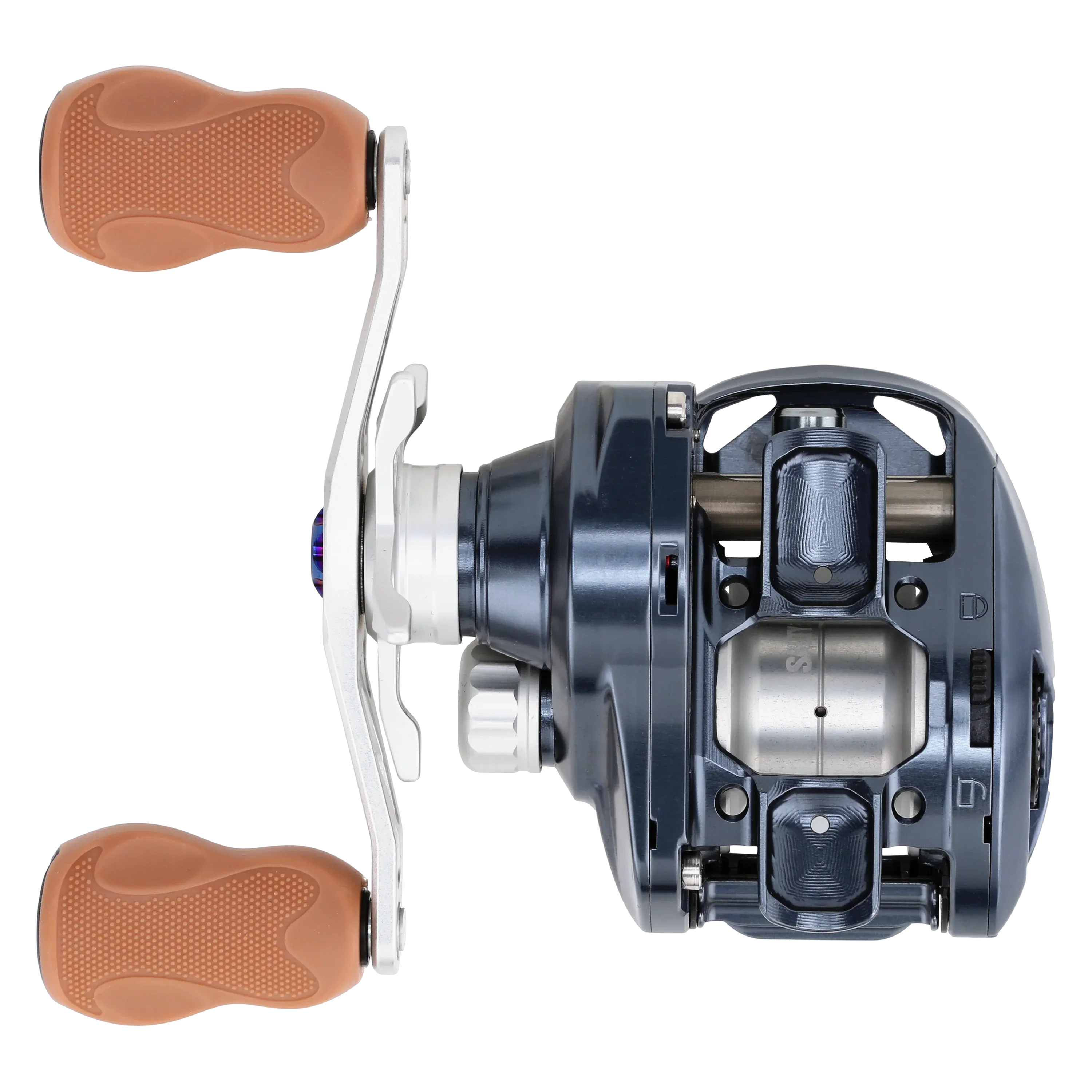 Bates Fishing Salty Hundo 100 Baitcasting Reel - Nautical Blue - Left Hand