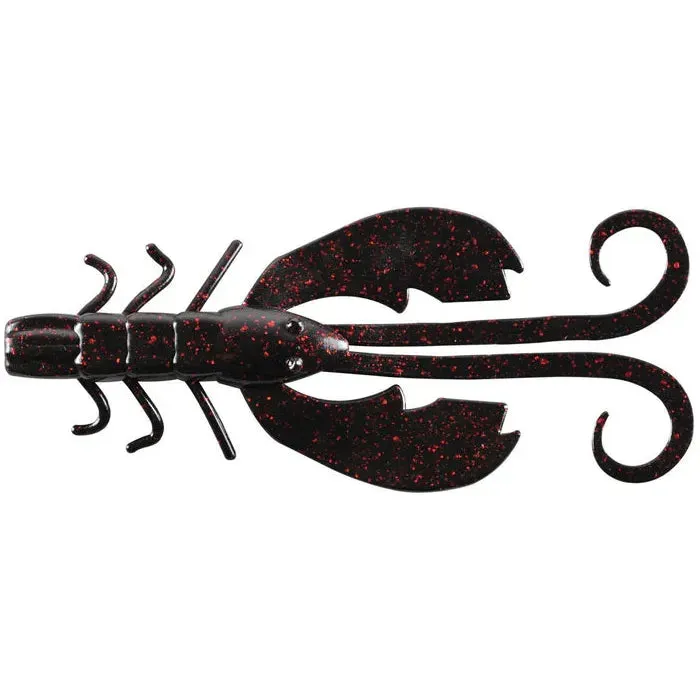 Berkley Power Bait Crazy Legs Chigger Craw 4" Qty 8 Black Red Fleck