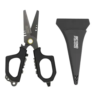 Beyond Fishing 6.5" Pro Shears - Premium Braid Cutting Shears - Black