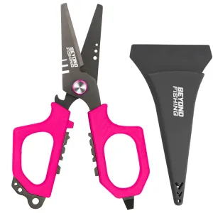 Beyond Fishing 6.5" Pro Shears - Premium Braid Cutting Shears - Pink