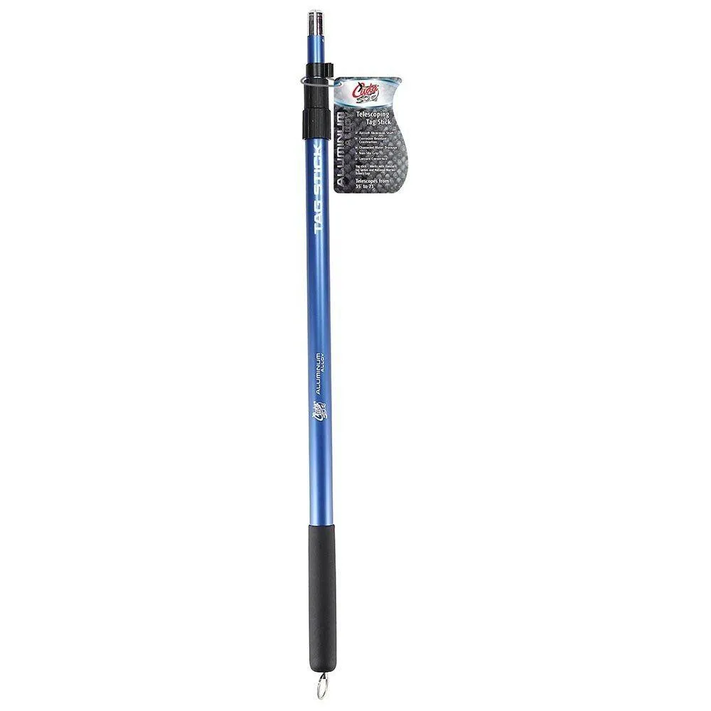 Cuda Aircraft Aluminum Telescoping Tag Stick 35"-73" w/ Tag Spike.