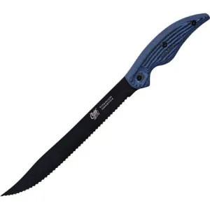 Cuda Professional Titanium Non Stick Serrated Knife With Sheath 9"
