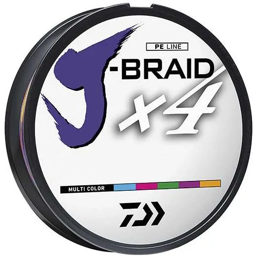 Daiwa J-Braid X4 550 Yds Multi-Color