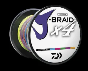 Daiwa J-Braid X4 Multicolor Braided Line