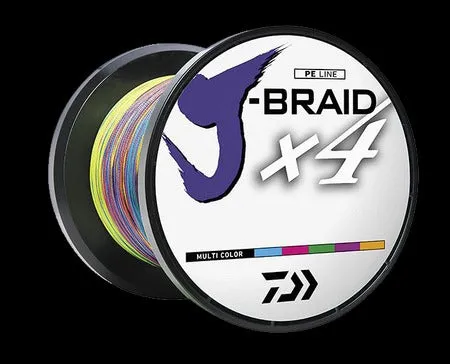 Daiwa J-Braid X4 Multicolor Braided Line