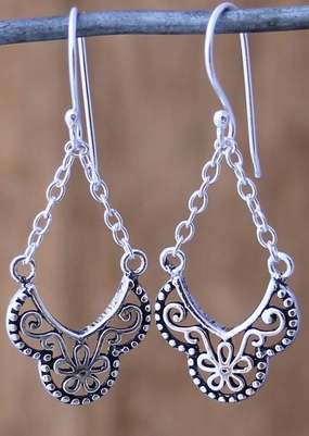Dreamy Dangles Silver Earrings