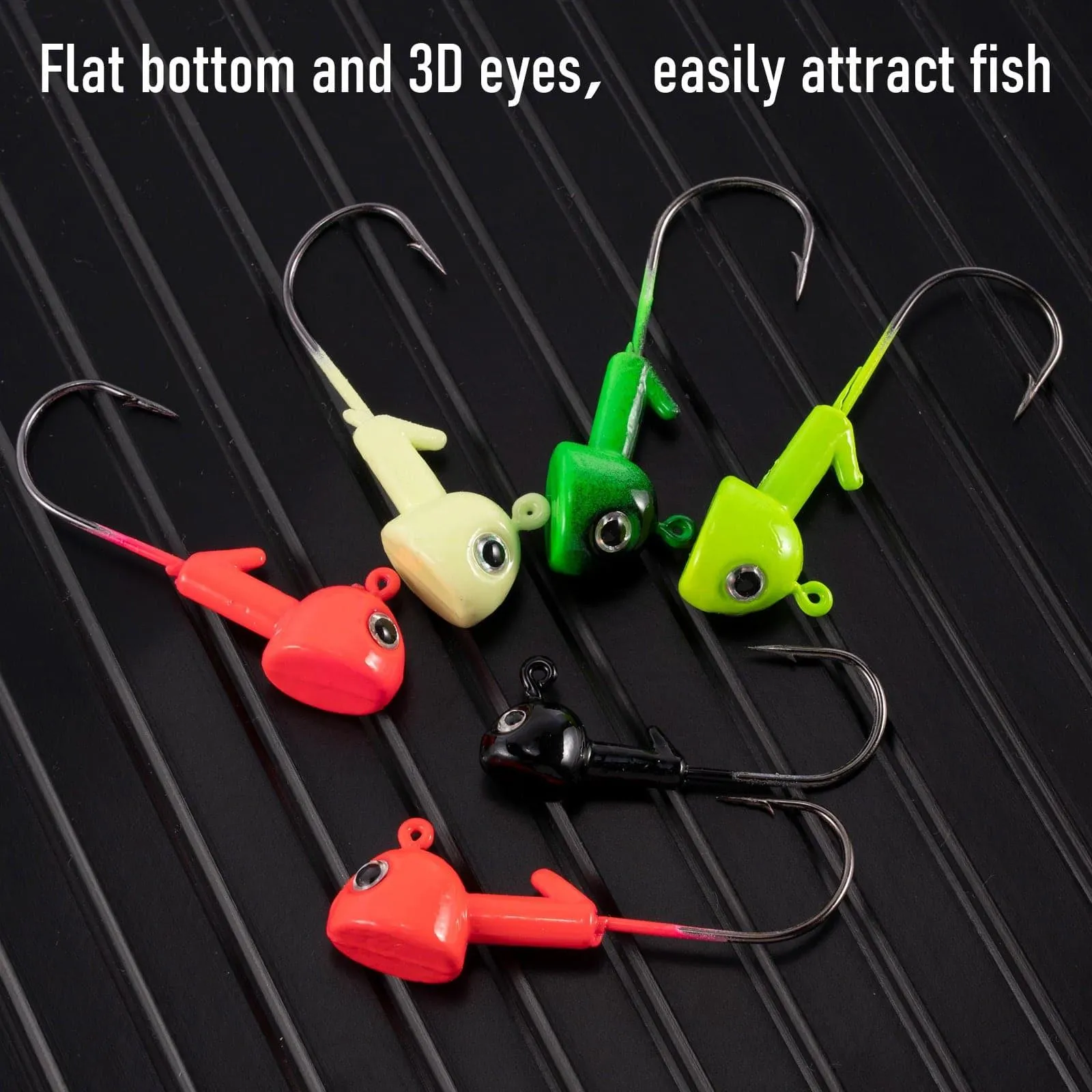 Dr.Fish 10pcs 3D Eyes Jig Head  1/8-1/2oz