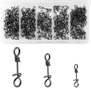 Dr.Fish 150-Pack/Box Fly Fishing Snap twist clip 7-16lb