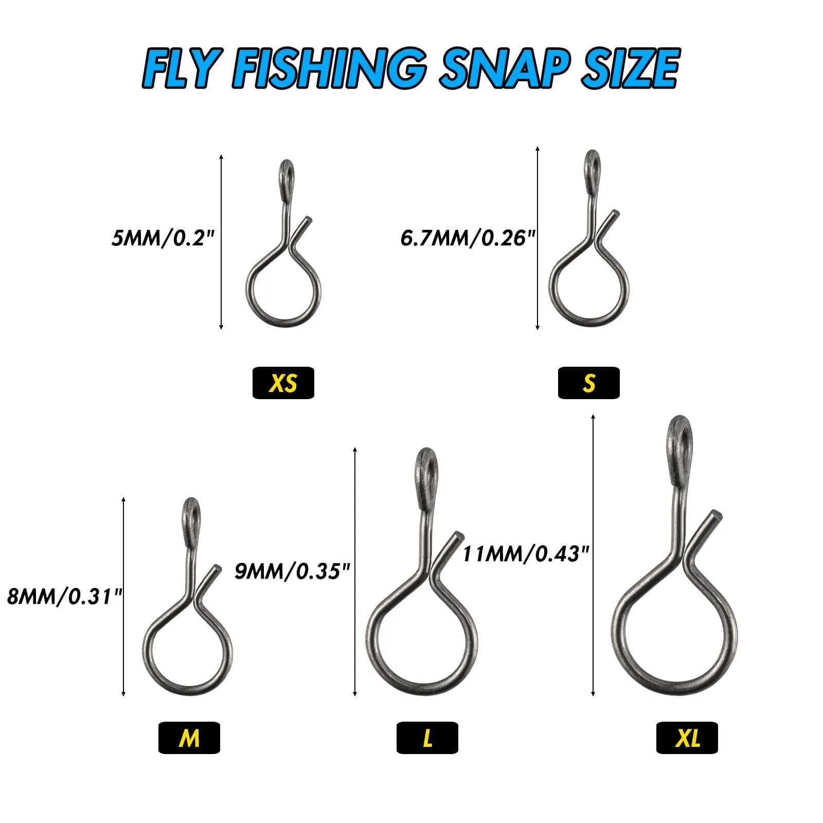 Dr.Fish 150pcs Fly Fishing Snaps Kit
