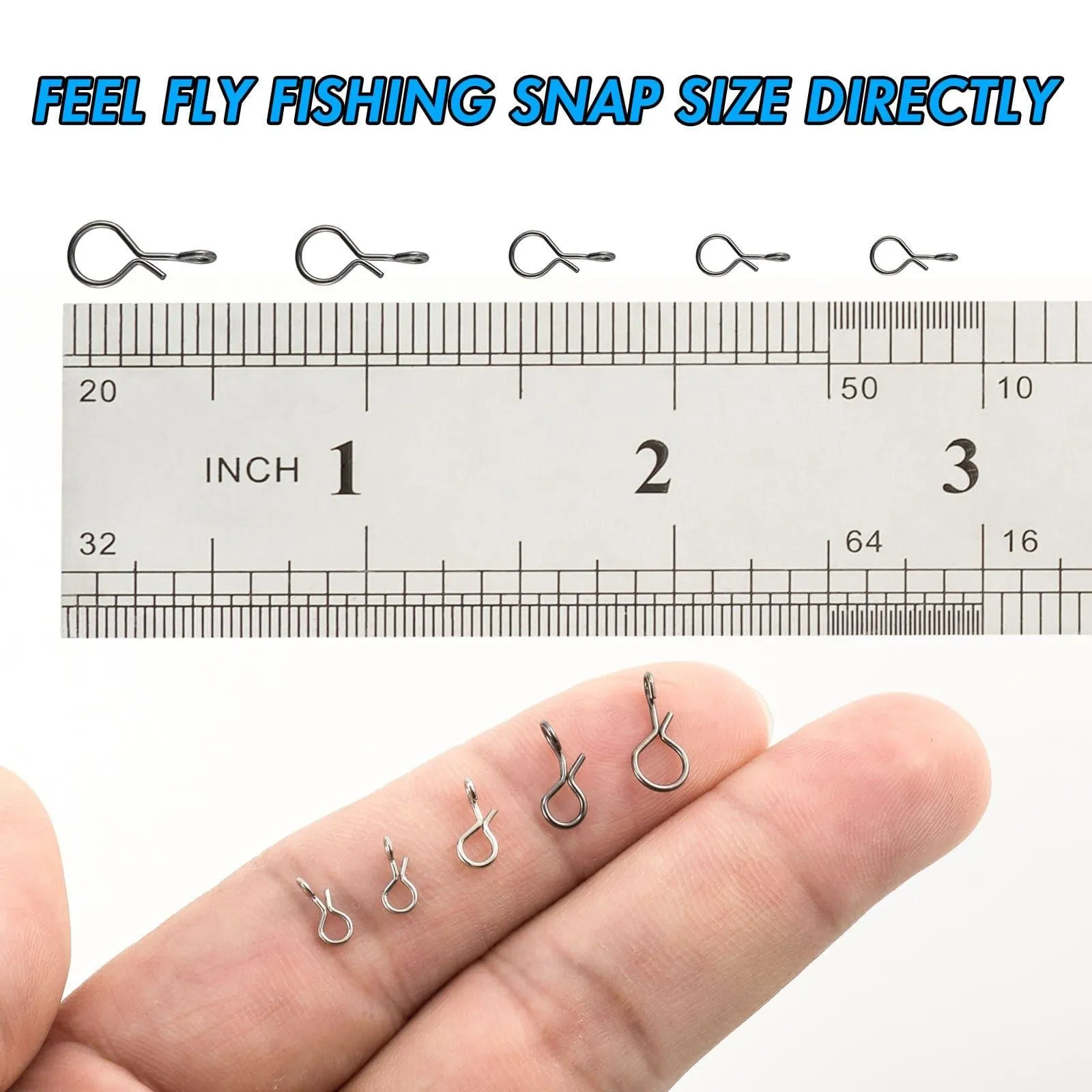 Dr.Fish 150pcs Fly Fishing Snaps Kit