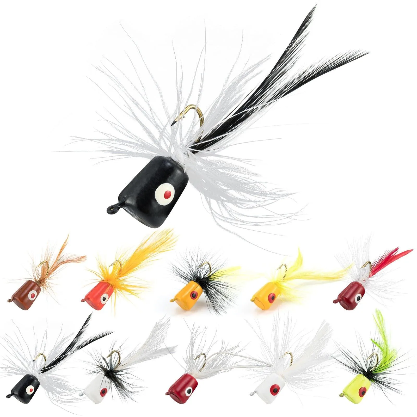 Dr.Fish 5/10pcs Fly Fishing Poppers Kit