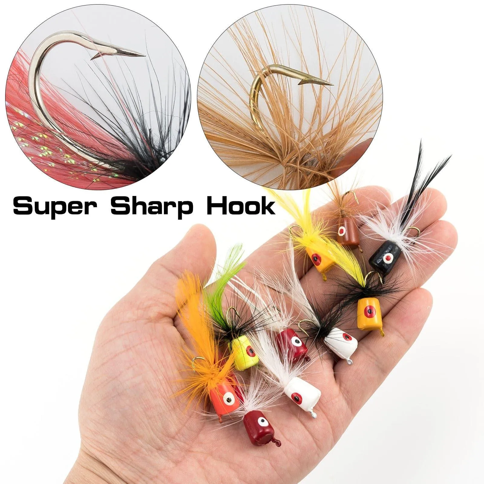 Dr.Fish 5/10pcs Fly Fishing Poppers Kit
