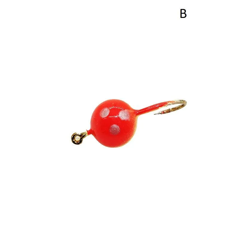 Dr.Fish 5pcs Luminous Ice Fishng Jigs 25mm 3g