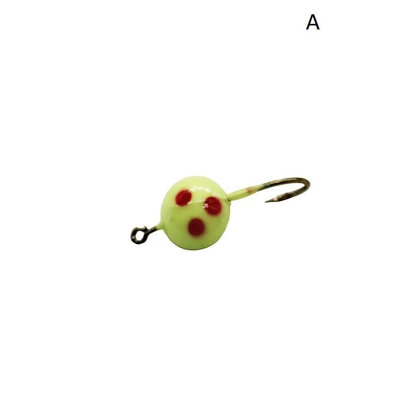 Dr.Fish 5pcs Luminous Ice Fishng Jigs 25mm 3g