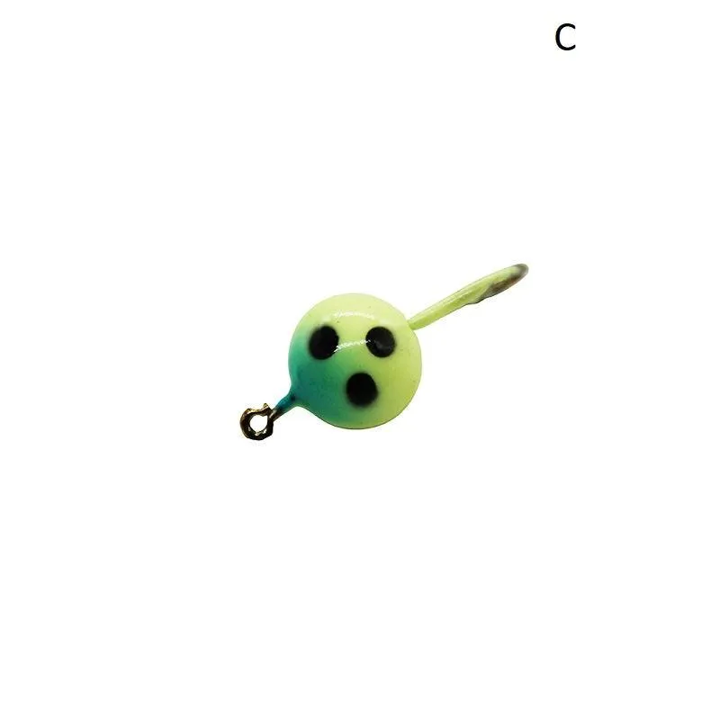 Dr.Fish 5pcs Luminous Ice Fishng Jigs 25mm 3g