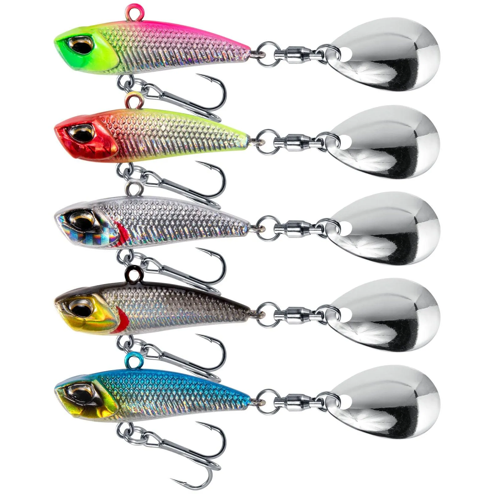 Dr.Fish 5pcs Metal Fishing Jigs  1/4oz 1/2oz