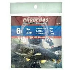 FAS Freshwater Nylon Tapered Leader 9ft 6x 4 lb Test Qty 2