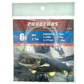 FAS Freshwater Nylon Tapered Leader 9ft 6x 4 lb Test Qty 2
