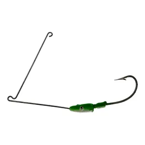 FAS Spinnerbait Wire W/ Jig Head 1/3 Oz Qty 5 Green White