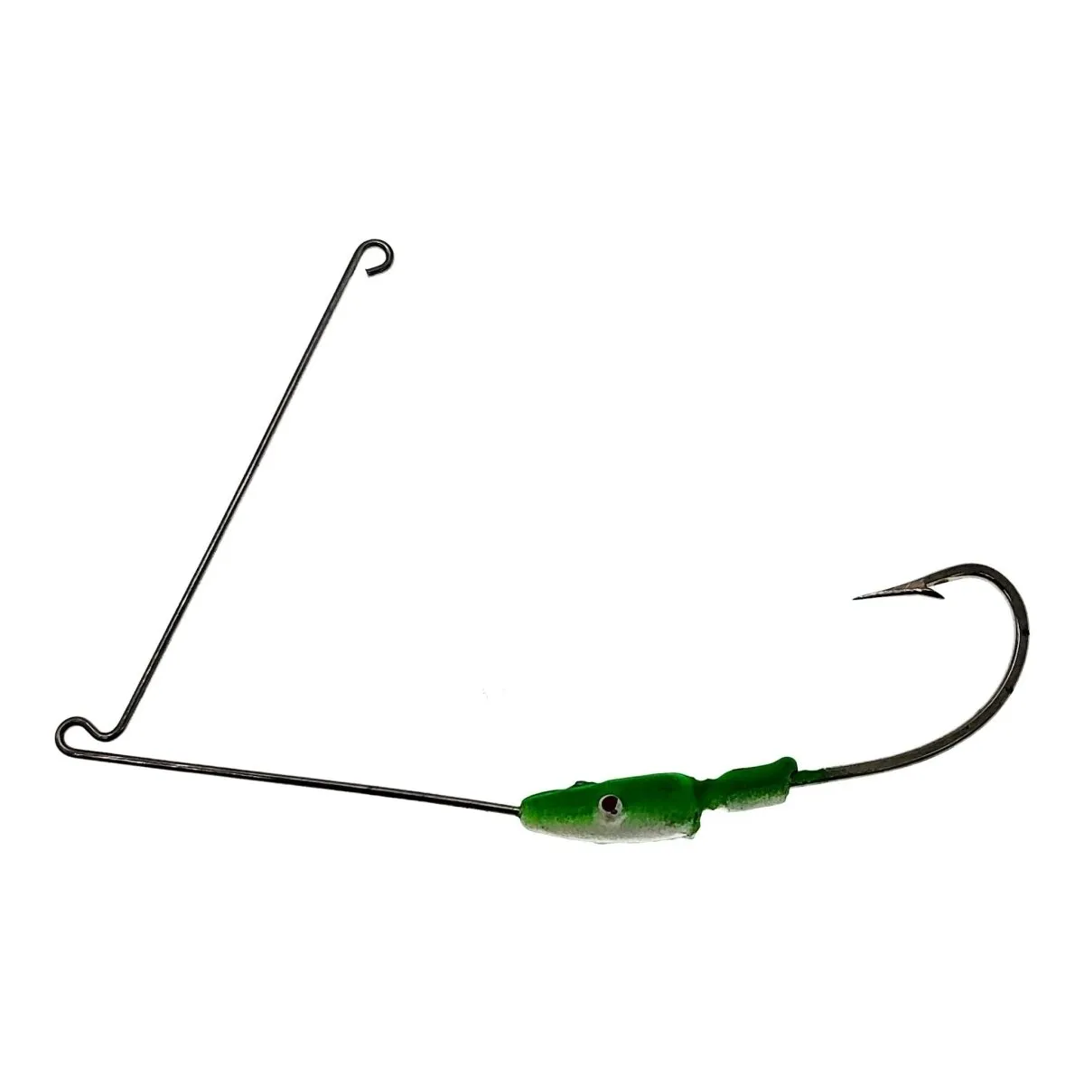 FAS Spinnerbait Wire W/ Jig Head 1/3 Oz Qty 5 Green White