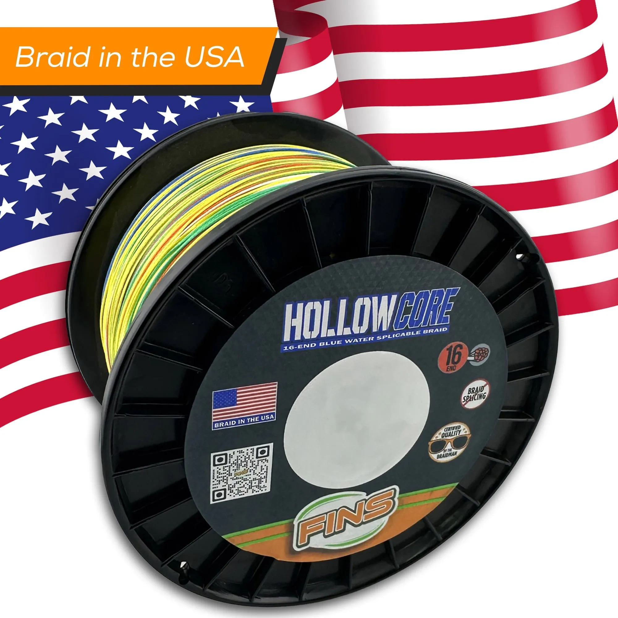Hollow Core Fishing Braid 60-100lb.