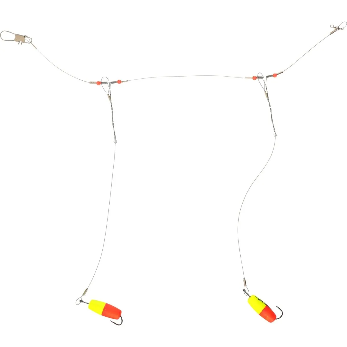Hurricane Bluefish Rig Wire Leader W/ Spreaders & Floats 2/0 60 Lb Test
