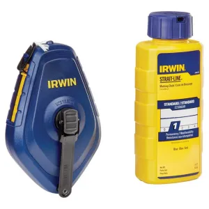 Irwin 1932883 - 100 ft. Strait-Line Speedline Reel & Chalk Combo – Blue Chalk