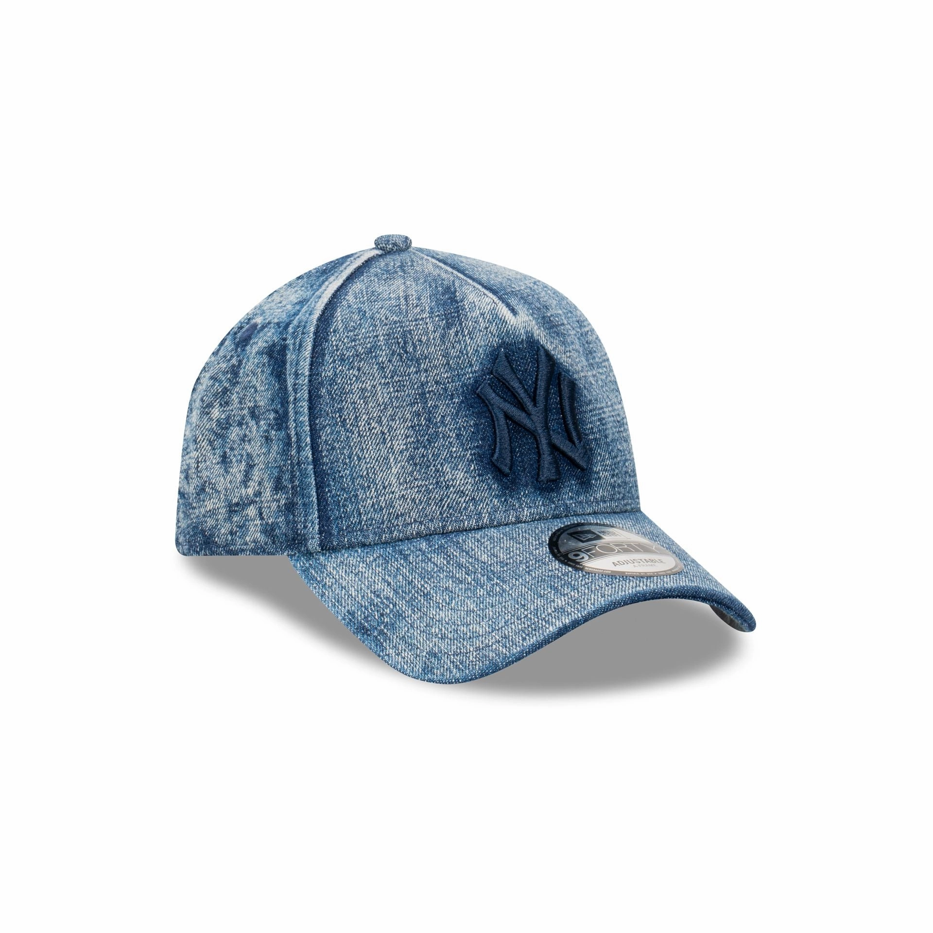 New York Yankees Snow Wash Denim 9FORTY A-Frame Cloth Strap