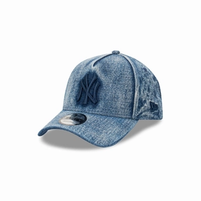 New York Yankees Snow Wash Denim 9FORTY A-Frame Cloth Strap