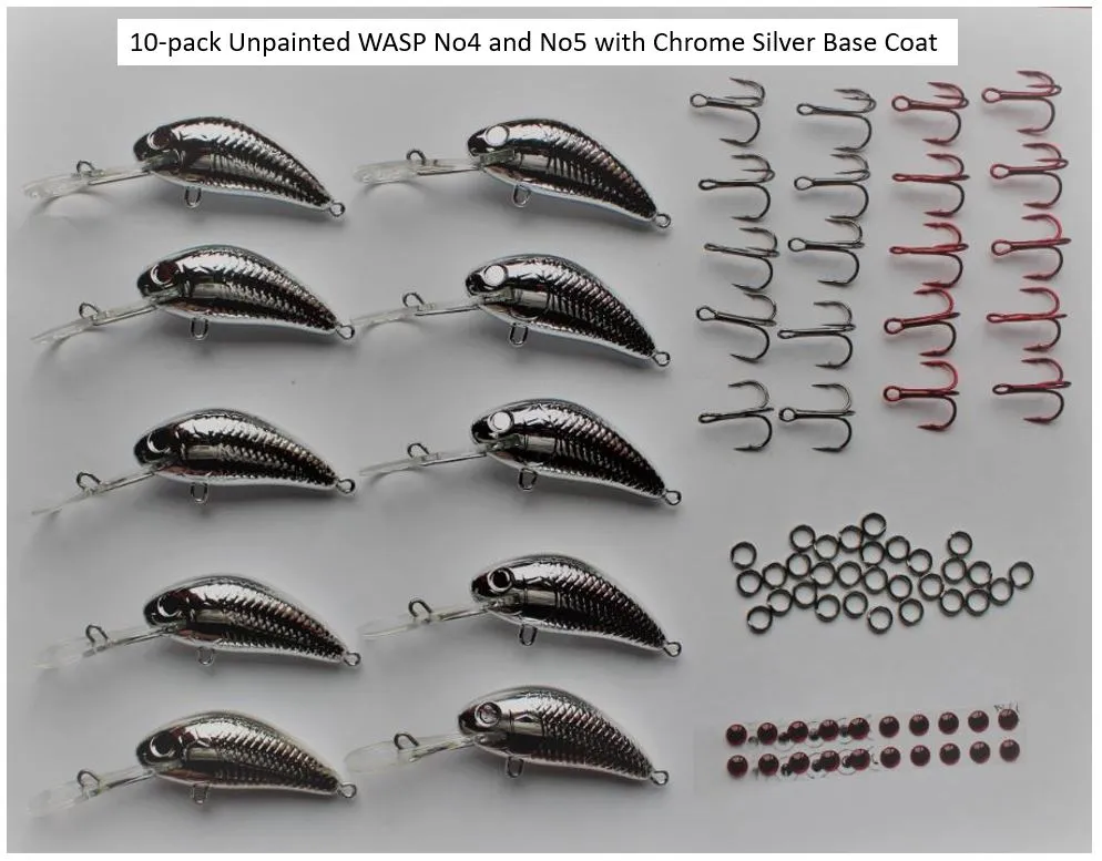 Rattlin' Wasp Trolling & Crankbait lures - Unpainted