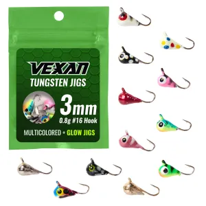 T-VEX Glow Tungsten Ice Jig - 12PK