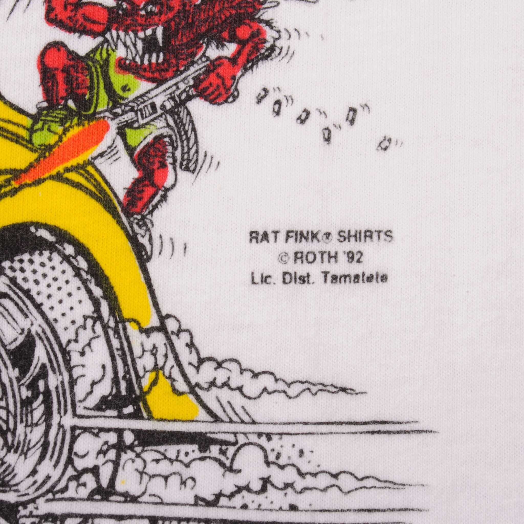 VINTAGE RAT FINK TEE SHIRT HOT RODS 1984 SIZE LARGE